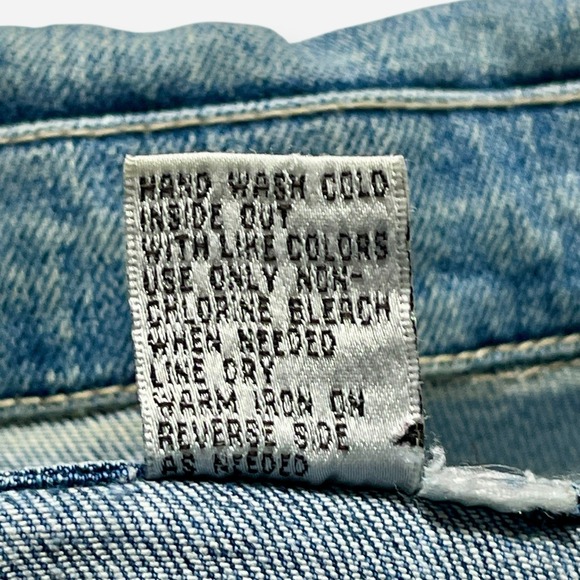 Live‎ A Little LAL Denim Jean Jacket XL Vintage Y2K Pearl Buttons 3/4 Sleeves - Picture 6 of 12